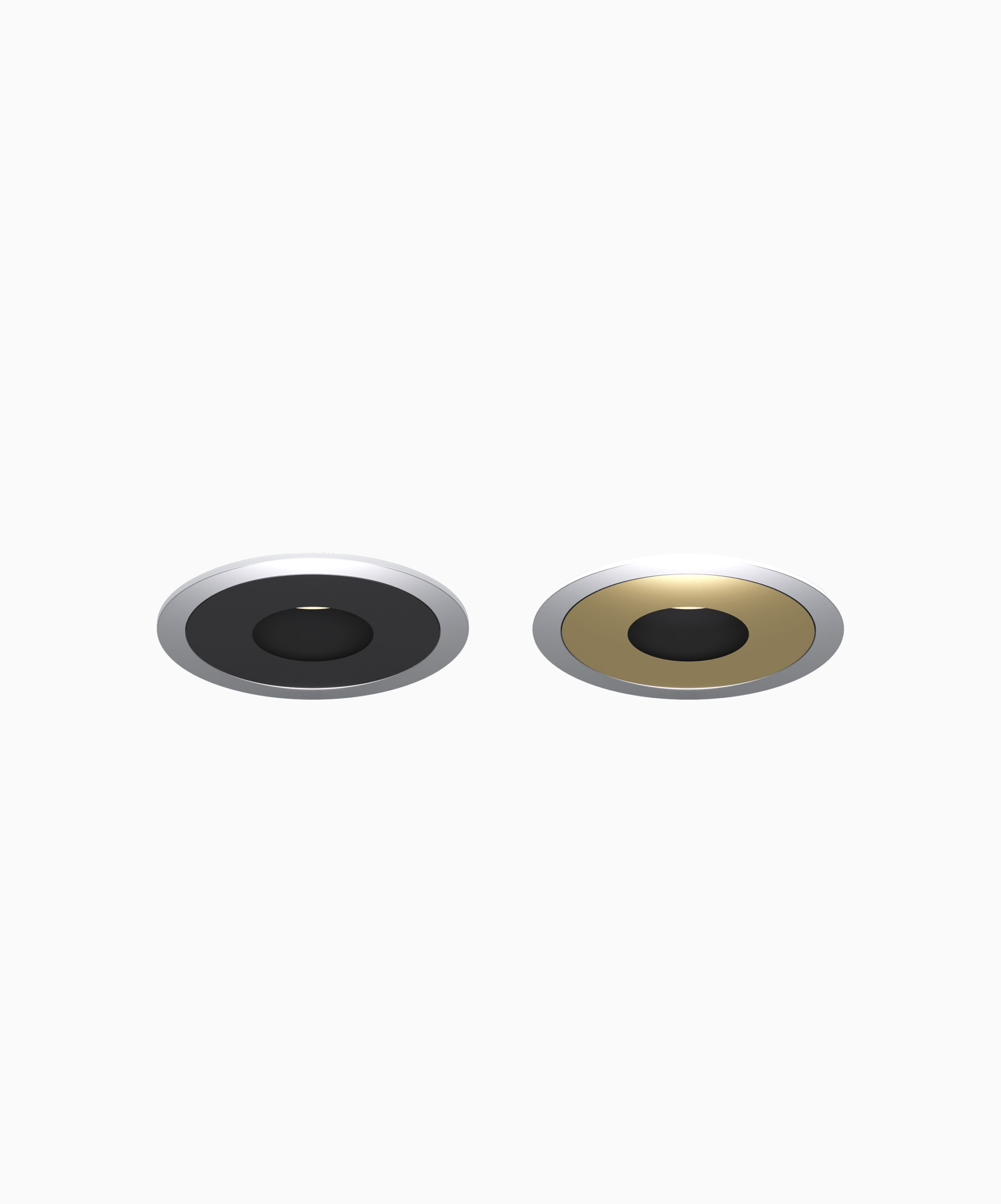 Pinhole Round Trim Black/Gold Reflector