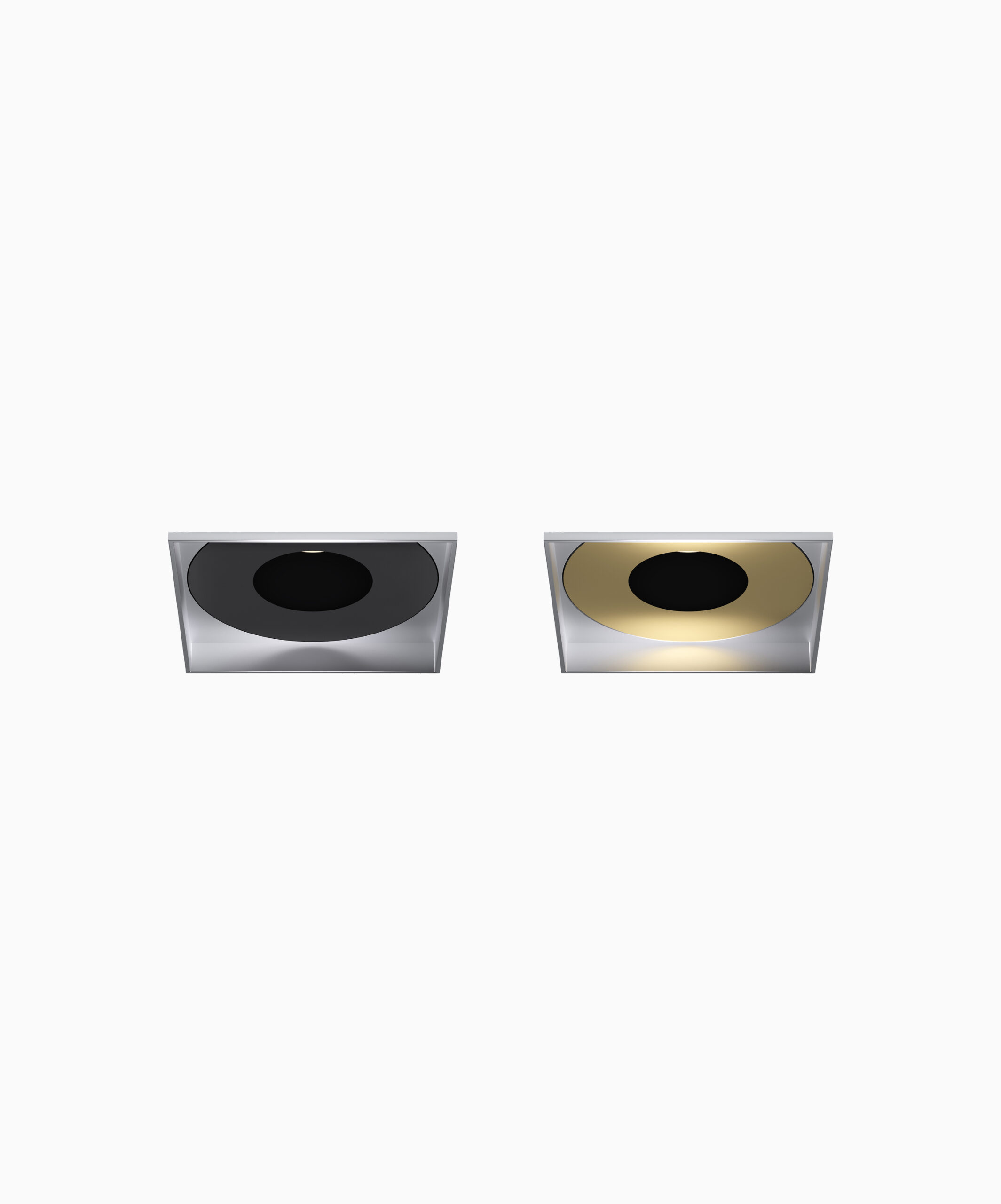 Pinhole Square Trimless Black/Gold Reflector