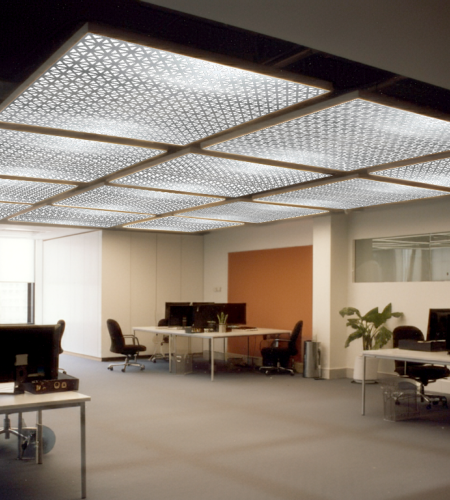 41-Office Area Suspended Perforated Metal Ceiling Panels 41-Office Area Suspended Perforated Metal Ceiling Panels