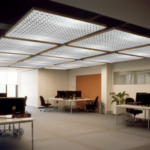 41-Office Area Suspended Perforated Metal Ceiling Panels 41-Office Area Suspended Perforated Metal Ceiling Panels